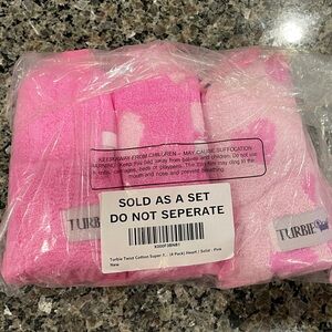 Turbie Twist Pink Hair Towels Set